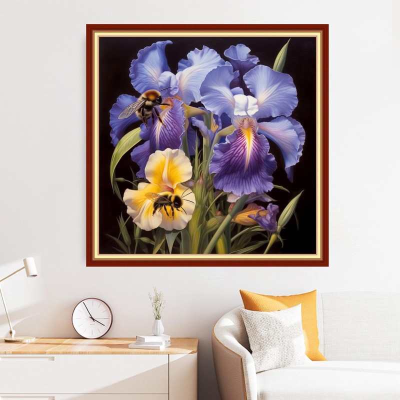 Disxvivy Cross Stitch Stamped Full Embroidery Kits DIY 11CT Cotton