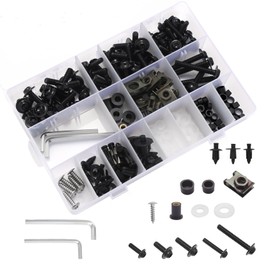 OURONOTO 195Pcs Motorcycle Fairing Bolt Kit, 304 Stainless Steel M5 M6