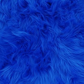 Faux Fake Fur Long Pile Luxury Shaggy/Craft, Sewing, Cosplay, Costume, Decorations / 60" Wide/Sold by The Yard (Royal Blue, 28"X28" Square Piece)