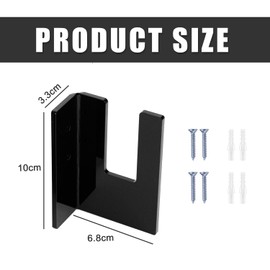 Acrylic Skateboard Wall Mount, Robust Skateboard Mount Wall, Also Suitable as Ski Mount Wall, Ski Wall Mount and Snowboard Wall Mount, Ideal for Display & Storage, Black, Pack of 2