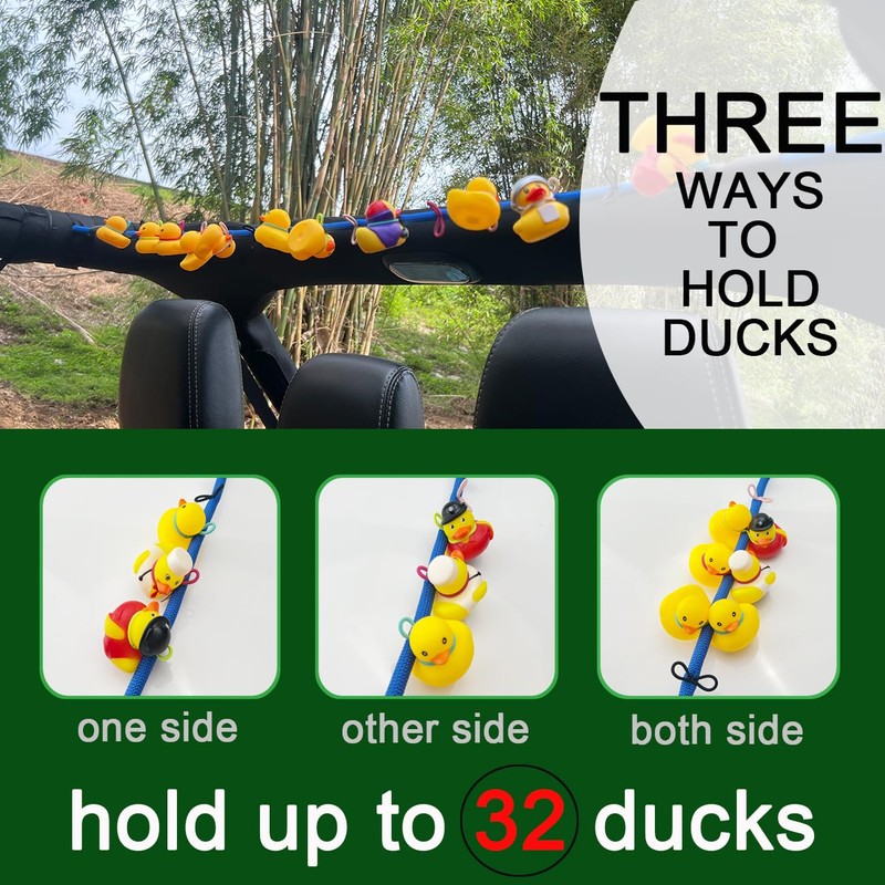 Duck Holder for Jeep,Rubber Ducks Holder for Jeep Wrangler YJ