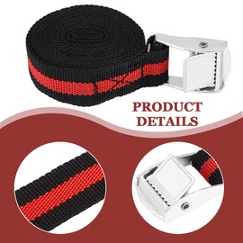 XURJUMI Pack of 3 short lashing straps, 1.5 m, adjustable lashing straps with clamping lock, fastening straps, adjustable tension straps, ratchet straps, for motorcycle, luggage packages, camping