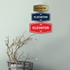 Fancy Elevator Up & Down Arrows Sign (Brushed Gold) -