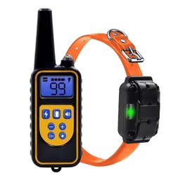 NOVAKA 1 Uds Collar de Entrenamiento para Perros, Alcance de 800 Metros, con 4 Modos de Pitido/Vibración/Choque Seguros/Luz LED, Impermeable y Recarga