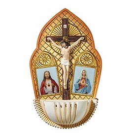 Christian Brands Sacred Hrts Holy Water Font