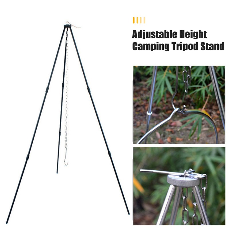 BBQ Tripod Frame with Chain and Hook Storage Bag Adjustable