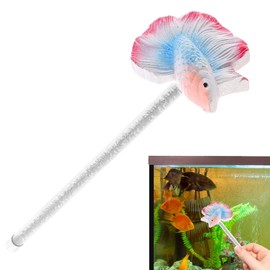 PAVIKE Solid Training Wand Simulation Beta Wand, Fish Training Stick, Fish Active, Aquarium Accessories, Fish Training Toy, Blue, Resin, Lifelike Betta Fish Training Wand, Betta Fish Training Wand,