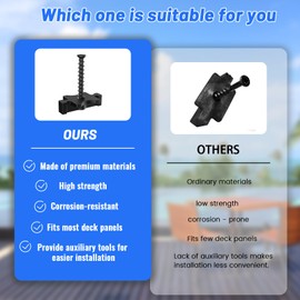 1000 PCS Hidden Deck Fasteners for Composite Decking Board,Composite Deck Clips & Plastic Hidden Fastners with Metal Screws,Universal Nylon Clips for Composite Decking