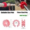 Vikooyes 5+1Pcs Silicone Clothes Hanger Fixed Ring Hook Windproof Clothes