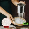Fsaklaskdy Powdered Sugar Shaker, Fine Flour Sieve One-Hand, Icing Sugar