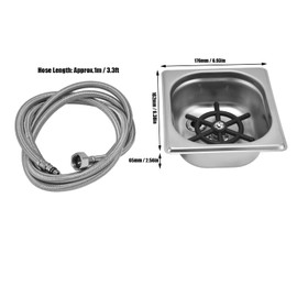 Glass Rinser, Square Stainless Steel Automatic Cup Washer Cleaner Quick Rinser Kitchen Sink Accessories for Bar Pub Restaurant Coffee Shop Hotel Silver