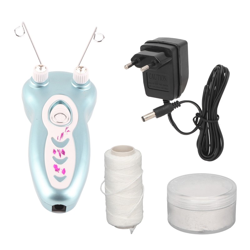 Electric Facial Cotton Threading Epilator Rechargeable Cordless LED Lighting Threading
