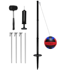 YDDS Portable Tetherball Set with Tetherball Ball, Rope and Pole, Heavy Duty Tetherball Pole Set for Family Fun, Outdoor Game Fun for Adults Backyard, Lawn, Sand and Beach