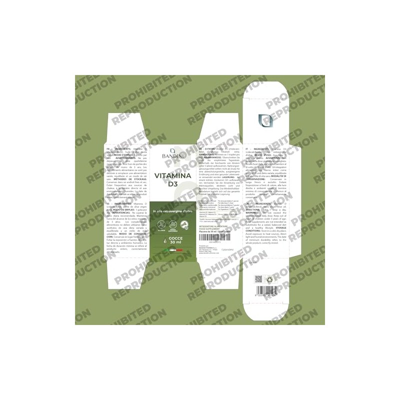 Bandini® Vitamin D3 Drops - 2000 IU per Drop |