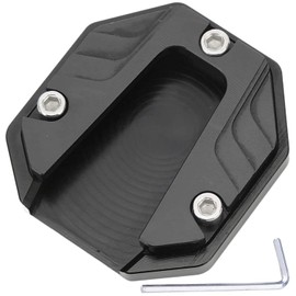 Side Stand Plate Dress Up Parts Alloy Universal Side Stand Parts (Black)