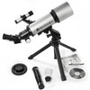 BARSKA Starwatcher 400x70mm Refractor Telescope w/ Tabletop Tripod & Carry