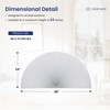 Grandekor Half Circle Window Shade Blackout 24" X 48" Arch
