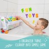 Comfylife Large Bath Toy Organizer with Letters and Numbers –