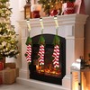 Palonu Christmas Stocking Holders Mantel Stcoking Hangers Metal Hanging Hooks