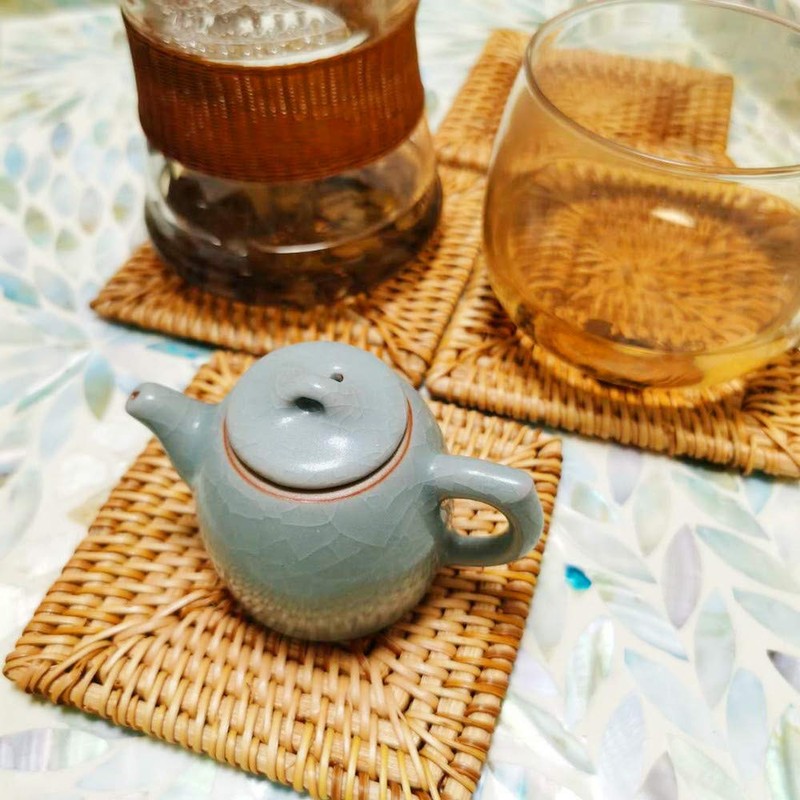 Handmade Square Rattan Drink Coaster-Rustic Style Decor Coaster for Dinning