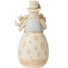 Enesco Jim Shore Heartwood Creek Holiday Lustre Snowman with Flowers