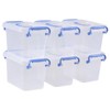 Lasbily 6 Packs Mini Plastic Clear Storage Box Container with