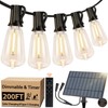 Bosceos Solar Outdoor String Lights Waterproof, 200FT Solar Powered String