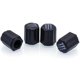 MEAJOO 4PCS Claw Tire Valve Stem Caps, Car Tire Air Cap, Corrosion Resistant Leak-Proof Wheel Valve Cover, Universal Stem Covers/Dust Caps for Cars, Trucks, Bikes, Motorcycles, Bicycles(Black)