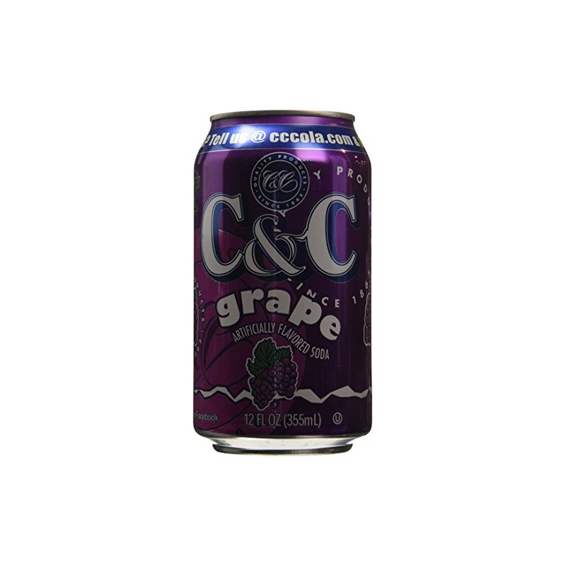 C&C Soda, Grape, 24 Count