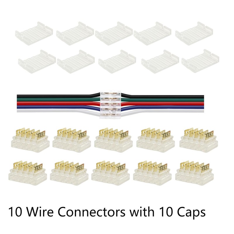 Wire Connector Quick Connect Terminal 10 Pack with Caps 5
