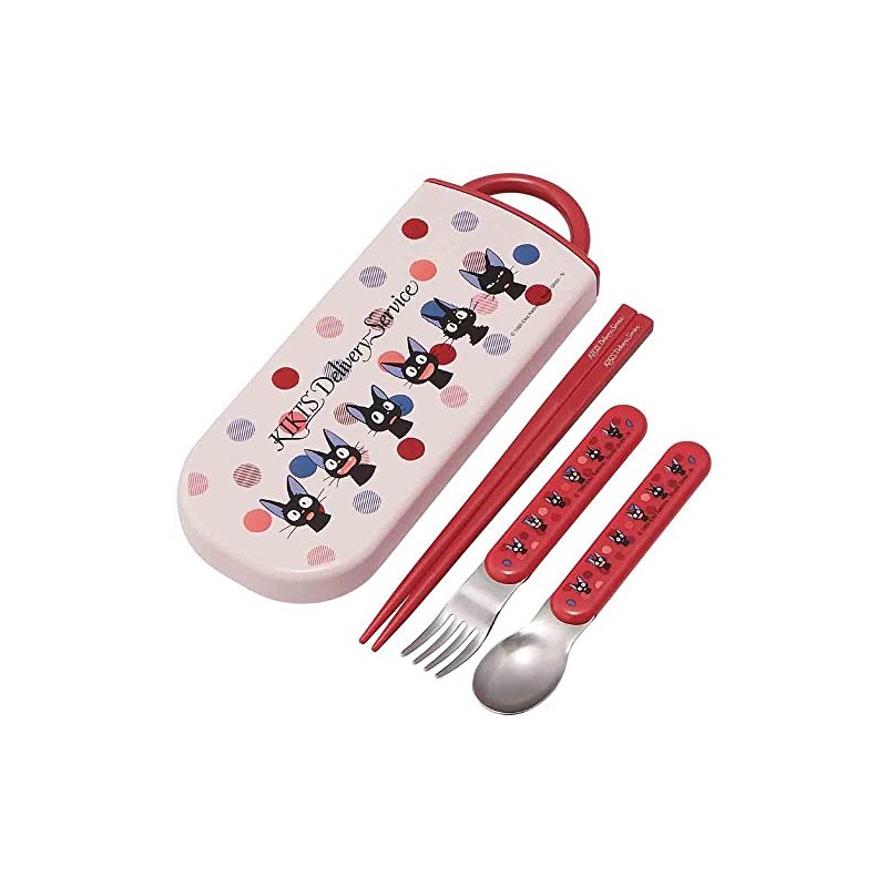 Skater TACC2AG-A Children's Ag+ Antibacterial Trio Set, Chopsticks, Spoon, Fork,
