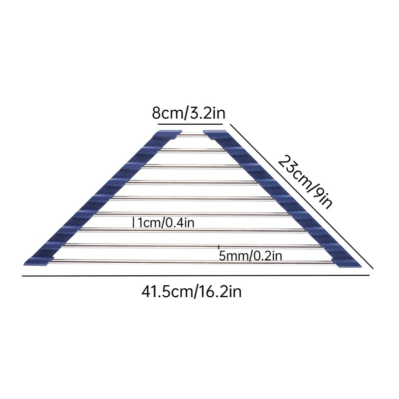 Tomorotec Triangular Roll Up Dish Drainer for Sink Corner Small
