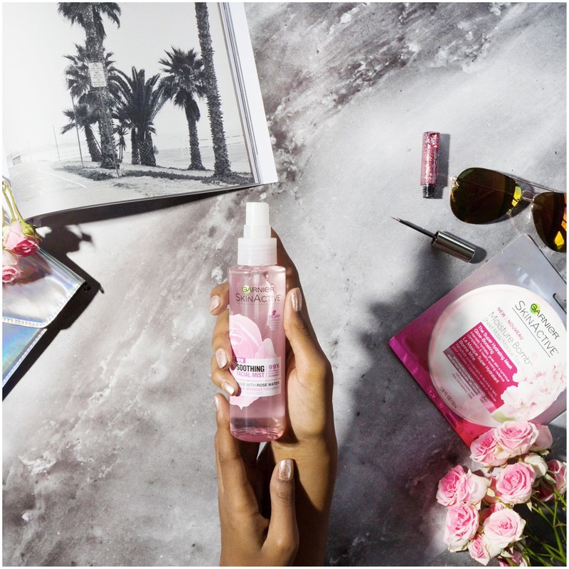 Garnier SkinActive Facial Mist Spray with Rose Water, 4.4 Fl