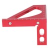 3D Mitre Angle Ruler Aluminum Alloy Professional Red 45 Degree