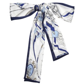 Silk Head Scarf for Women - Lightweight Fashion Hair Wrap, Neck Tie & Handbag Accessory Gift (White)