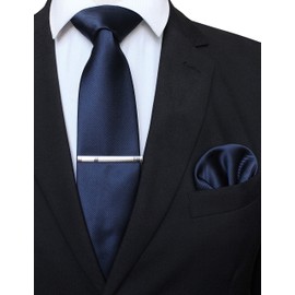 Jemigins Men's Necktie, Washable, Pin and Handkerchief Included, Business, High Quality Material, Job Hunting, After-parties, Weddings, Parties, Entrance Ceremonies, Father's Day, Present, Ceremonial