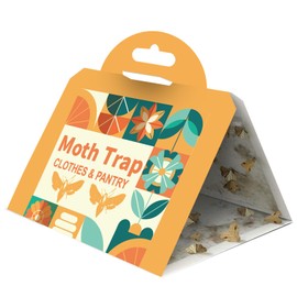 Pantry Moth Traps 10-Pack Safe and Effective for Food and Clothing- Glue Traps with Pheromones for Wool Closet Carpet Food and Cupboard K04