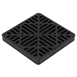 NDS 980G Square Catch Basin Drain Grate, Diamond Design, Fits 9-Inch Catch Basin Drain, Risers and Low Profile Adapter, 9-Inch, Black