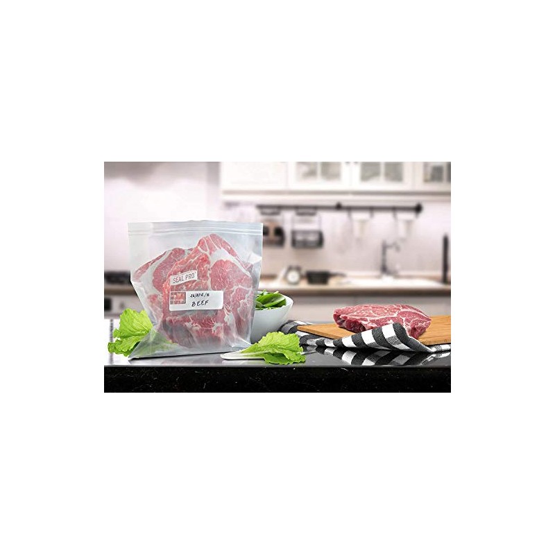 Sealpro Plastic Zip Seal Food Storage Bags Freezer Gallon (60