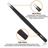 Precision ESD Tweezers Set, Anti-Static Stainless Steel Tweezers Set Kit