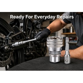 Universal Adjustable Socket Wrench for 10-19mm Fasteners - 2 Piece Self-Adjusting Tool Set for Home and Auto Repair