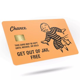 KCD 3 Pack Get Out Of Jail Free Funny Credit Card Skin Debit Sticker Decal Cover