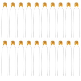 Be In Your Mind Ceramic Capacitor 1µF 50V for Remote Control Car Fan Household Appliances 5 mm Yellow Pack of 50