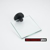 JQK Small Floating Glass Shelves Black, 4 Inch Display Ledges