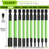 TLEEP 3.5" Long 1/4" Hex Head Allen Wrench Drill Bits,