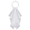 Lystaii Girls First Communion Veil White Bowknot Pearls Crystal Rhinestone