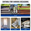 UOKRR Metal Handrail Wood Grain for Elderly, 3 Step Hand