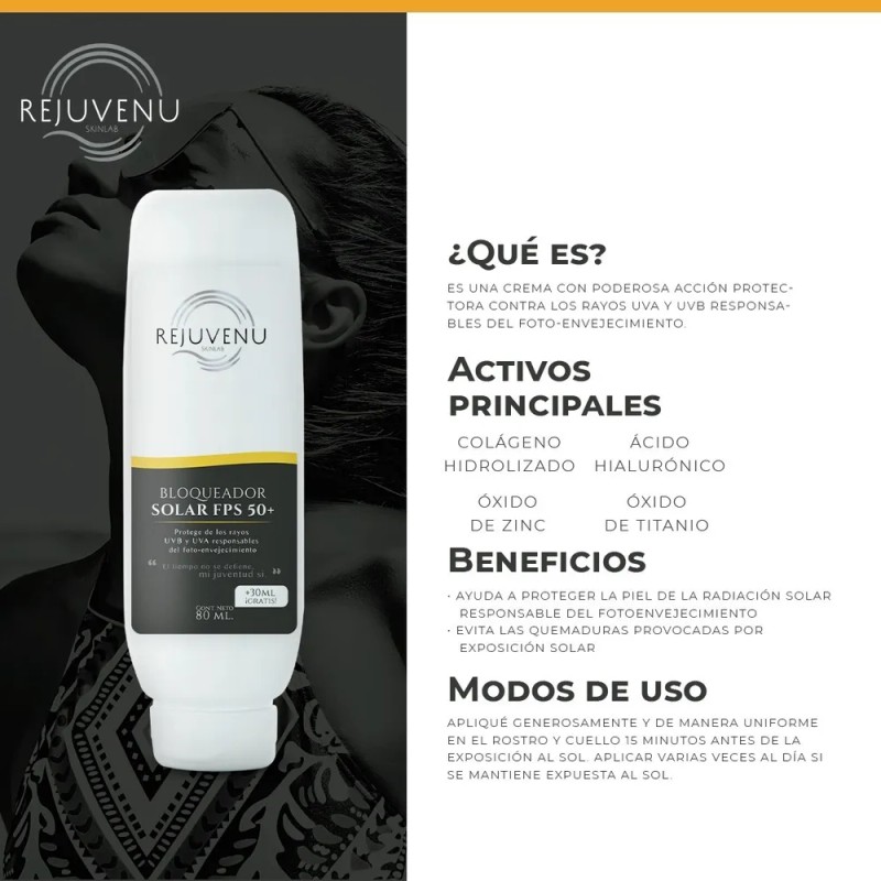 Protector Bloqueador Solar Fps 50+ De 80ml