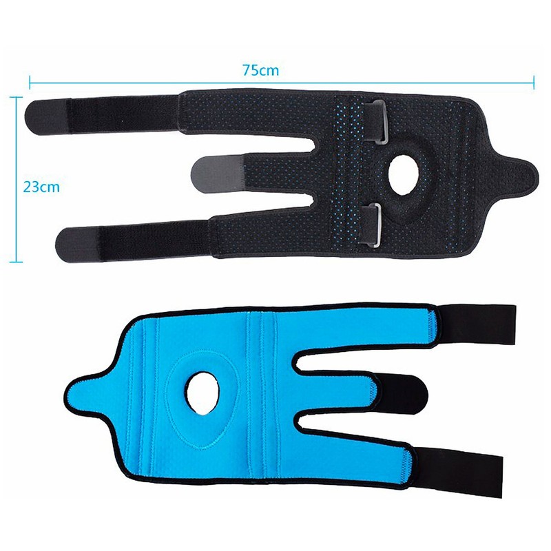 Breathable Knee Brace with Gel Cushion and Side Splints for