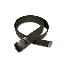 Sealand GI Belt (Gacha Belt) Length: 39.4 inches (100 cm), 47.2 inches (120 cm), 55.1 inches (140 cm), Width: 1.3 inches (32 mm), Uses cotton belt woven in Kurashiki, Buckle Color: Antique Silver